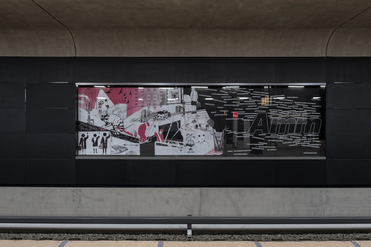 U-Bahnhof Unter den Linden mit Wimmelbild